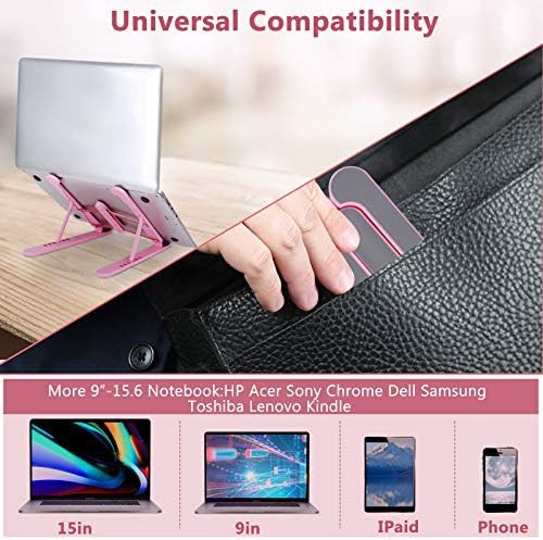 Minimalist Foldable Silver Laptop Riser — photo 4