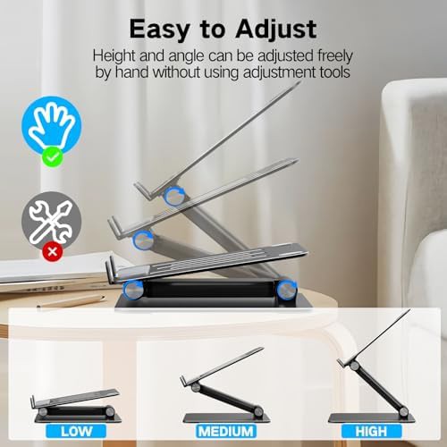 Metal foldable laptop riser for desk — photo 3