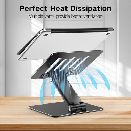 Metal foldable laptop riser for desk — photo 4