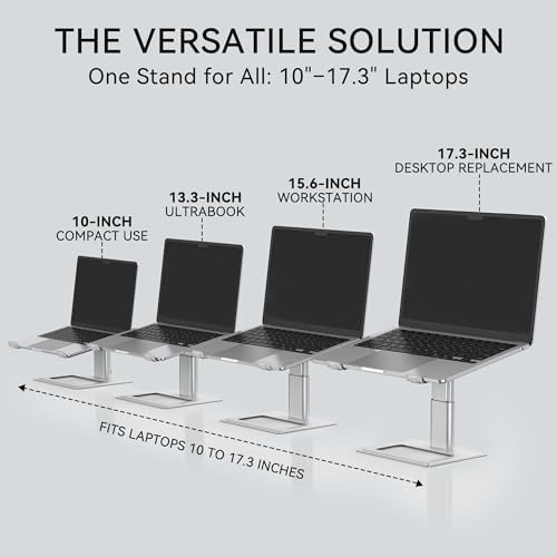 Adjustable aluminum laptop desk riser 17.3 — photo 4