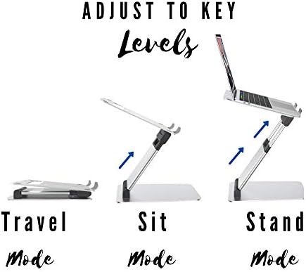 Adjustable Gray Aluminum Folding Laptop Riser — photo 3