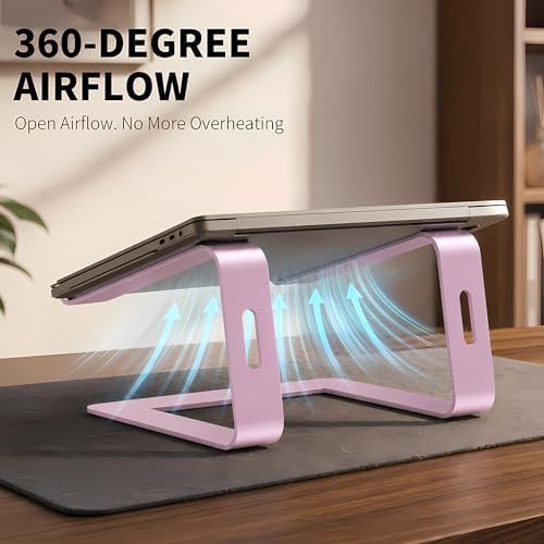Pink aluminum ergonomic laptop riser — photo 3