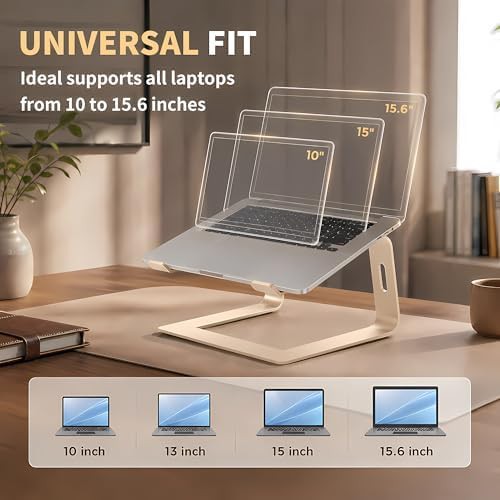 Gold aluminum desktop laptop riser — photo 4