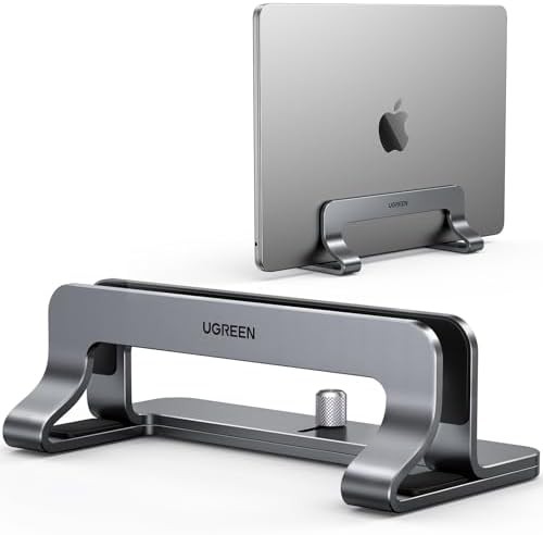 Vertical Aluminum Gaming Laptop Stand Gray