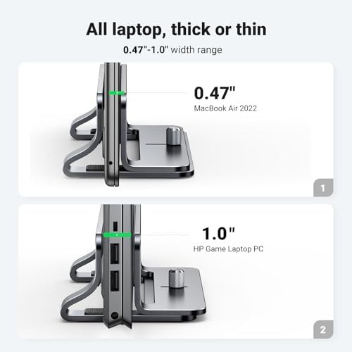 Vertical Aluminum Gaming Laptop Stand Gray — photo 3