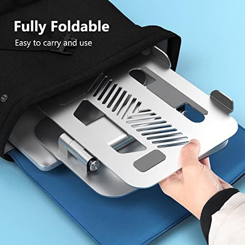 Silver aluminum foldable laptop riser 16 inches — photo 4