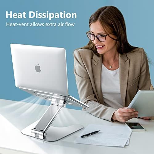 Silver aluminum foldable laptop riser 16 inches — photo 5