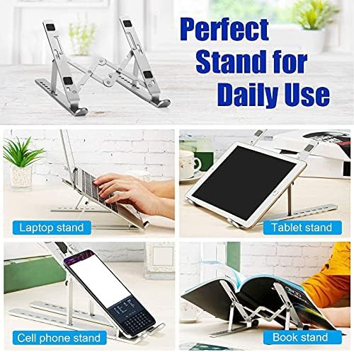 Silver portable foldable laptop riser — photo 3