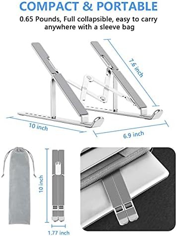 Foldable aluminum anti slip laptop holder — photo 3