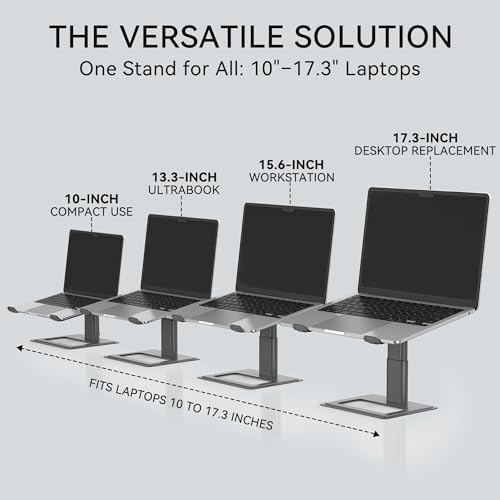 Grey aluminum laptop desk riser 17.3 — photo 4
