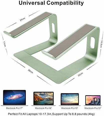 Apple green aluminum adjustable computer stand — photo 3