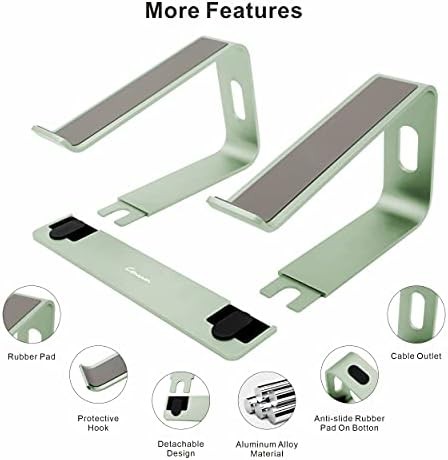 Apple green aluminum adjustable computer stand — photo 4