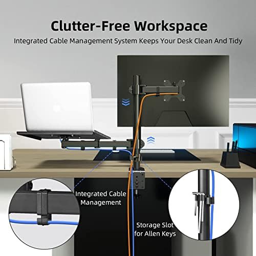 Adjustable Monitor Arm and Laptop Tray — photo 2