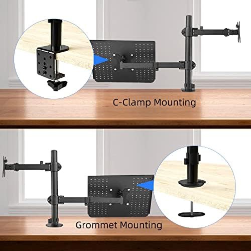 Adjustable Monitor Arm and Laptop Tray — photo 3