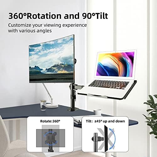 Adjustable Monitor Arm and Laptop Tray — photo 4