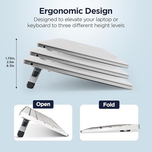 Aluminum self adhesive laptop and keyboard riser — photo 4