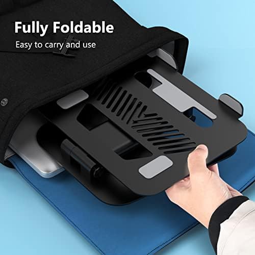 Black aluminum collapsible laptop stand 16 inches — photo 4