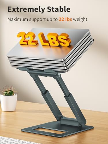 Adjustable telescopic gray laptop stand — photo 5