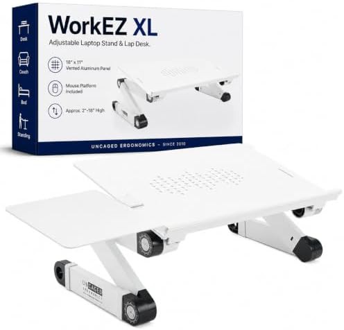 White XL Adjustable Laptop Cooling Riser