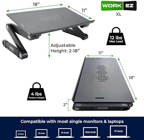White XL Adjustable Laptop Cooling Riser — photo 3