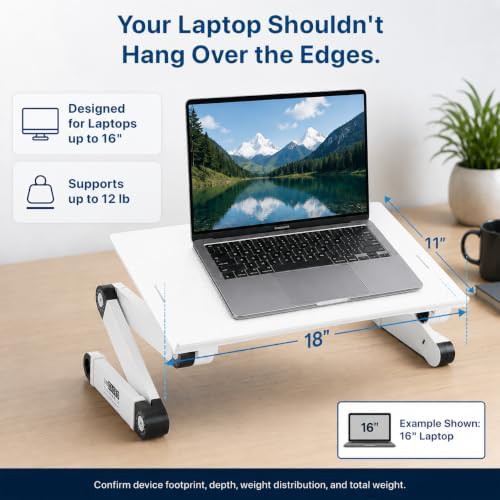 White XL Adjustable Laptop Cooling Riser — photo 5