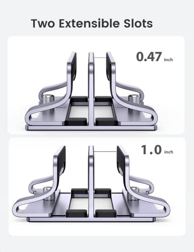 Gray vertical 2 slot laptop holder — photo 3