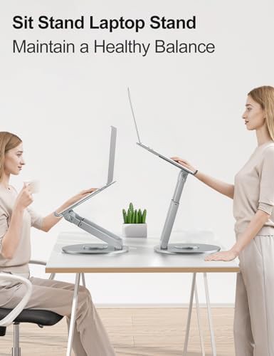 Portable silver swivel laptop stand — photo 3