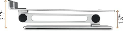 Silver Aluminum Folding Adjustable Laptop Holder — photo 3