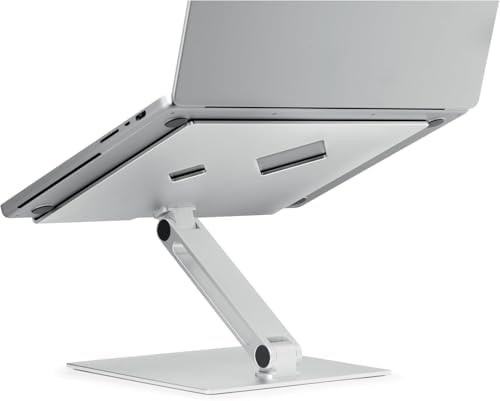 Silver Aluminum Folding Adjustable Laptop Holder — photo 4