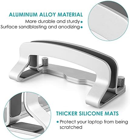 Silver Aluminum Vertical Laptop Dock — photo 4