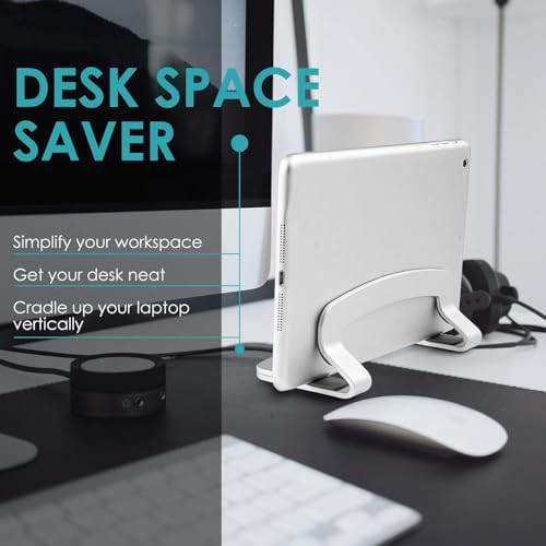 Silver Aluminum Vertical Laptop Dock — photo 5