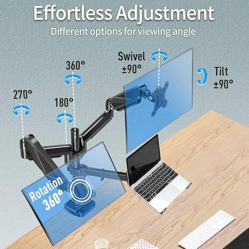 Triple Arm Dual Monitor and Laptop Mount — photo 3