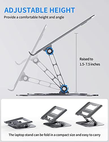 Stable gray rotating laptop riser — photo 3