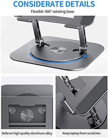 Stable gray rotating laptop riser — photo 4