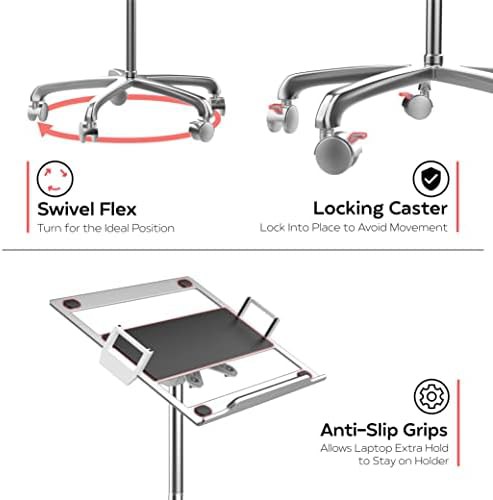 Rolling Medical Floor Stand with VESA Mount — photo 4