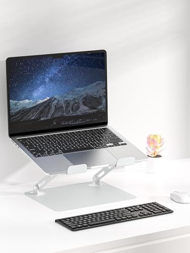 Foldable silver metal laptop riser 15.6 — photo 4