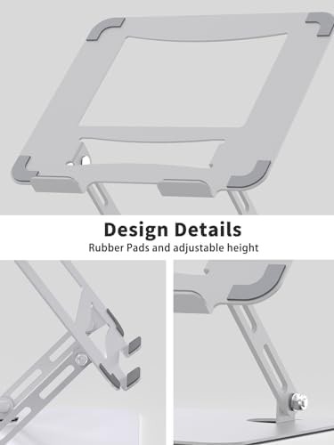 Foldable silver metal laptop riser 15.6 — photo 5