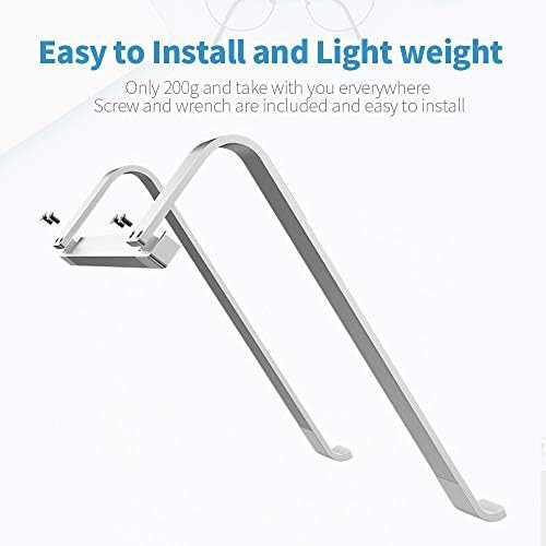 Silver aluminum ergonomic laptop riser — photo 5