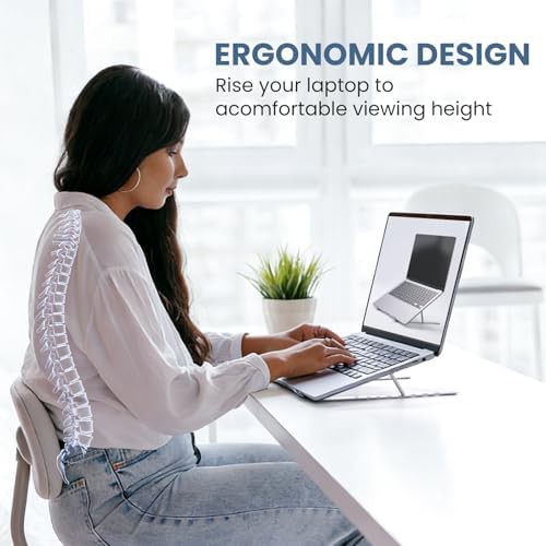 Silver Detachable Aluminum Ergonomic Laptop Riser — photo 3