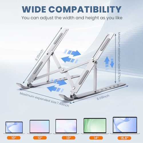 Silver Detachable Aluminum Ergonomic Laptop Riser — photo 5