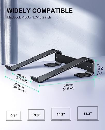 Black Ventilated Ergonomic Laptop Riser — photo 4
