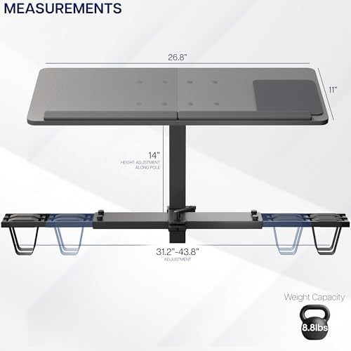 Wooden treadmill laptop desk stand — photo 3