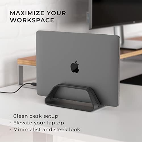 Vertical Aluminum Laptop Stand in Space Gray — photo 3