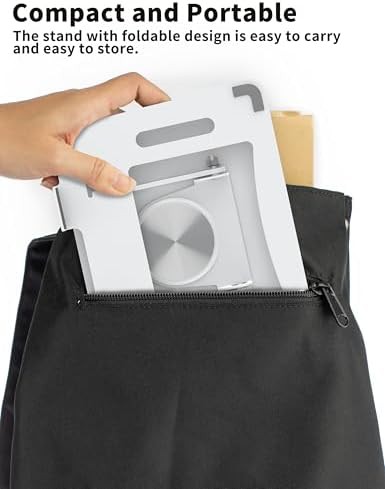 White metal swivel laptop desk riser 14 — photo 3