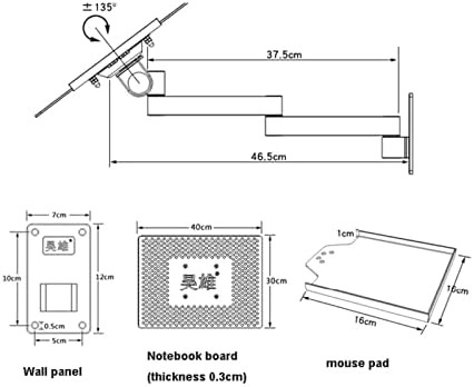 Wall Mounted Rotating Laptop Holder — photo 4