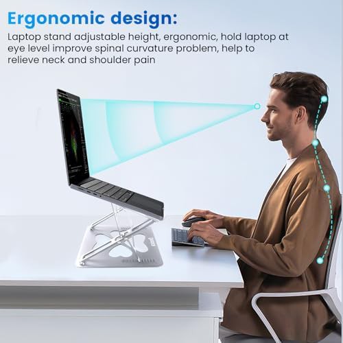 Silver Heavy Duty Gaming Laptop Stand — photo 5