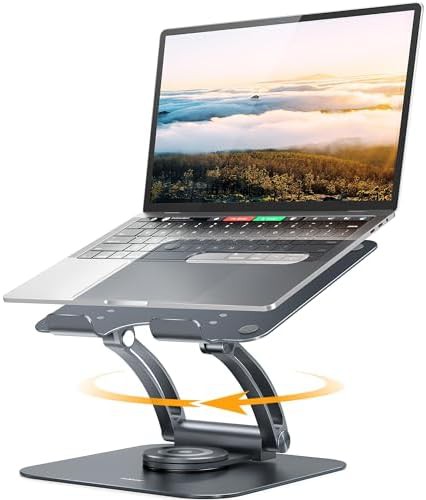 Gray 360 degree rotating dual foldable stand