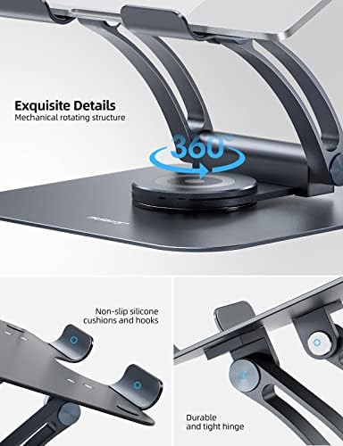 Gray 360 degree rotating dual foldable stand — photo 5