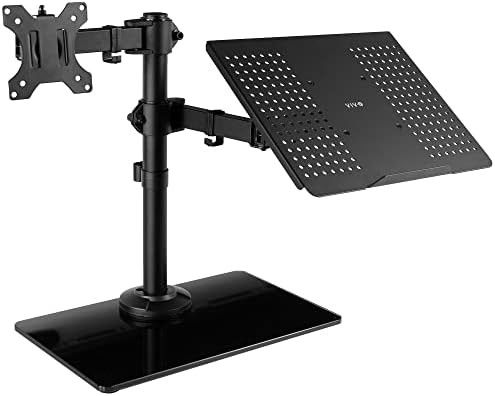 Glass base monitor laptop stand