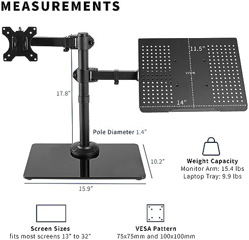 Glass base monitor laptop stand — photo 4